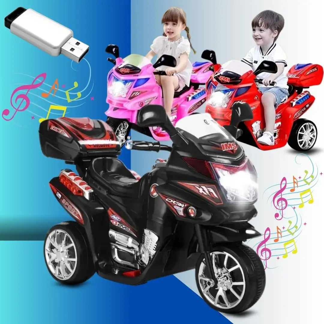 Moto eléctrica  recargable™️¡Aventura en Tres Ruedas para los Pequeños!
