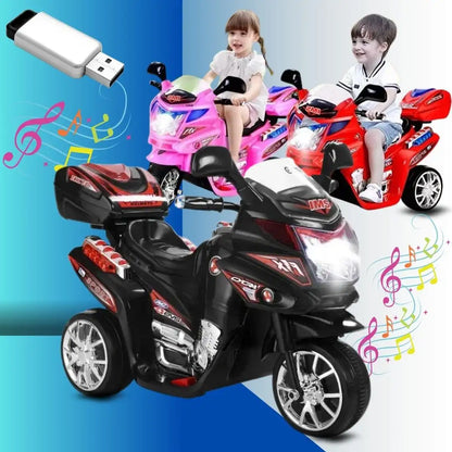 Moto eléctrica  recargable™️¡Aventura en Tres Ruedas para los Pequeños!