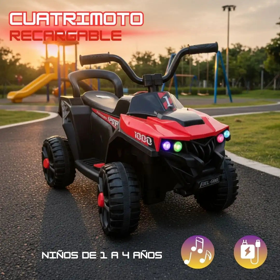 CUATRIMOTO RECARGABLE ™️Niños de 1 a 4 años