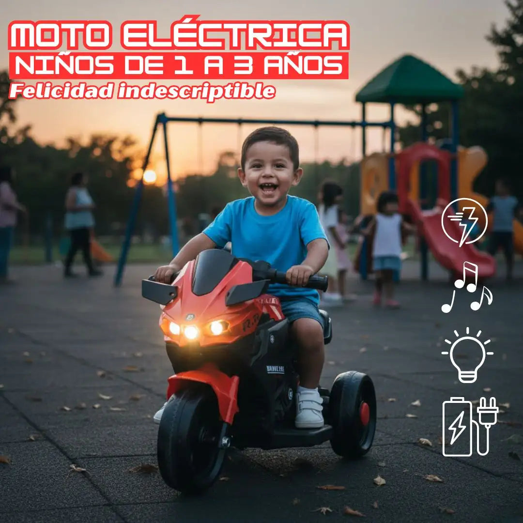 MOTO ELECTRICA DEPORTIVA RECARGABLE™️1 a 3 años
